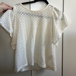 Madewell Eyelet Top - Cream
